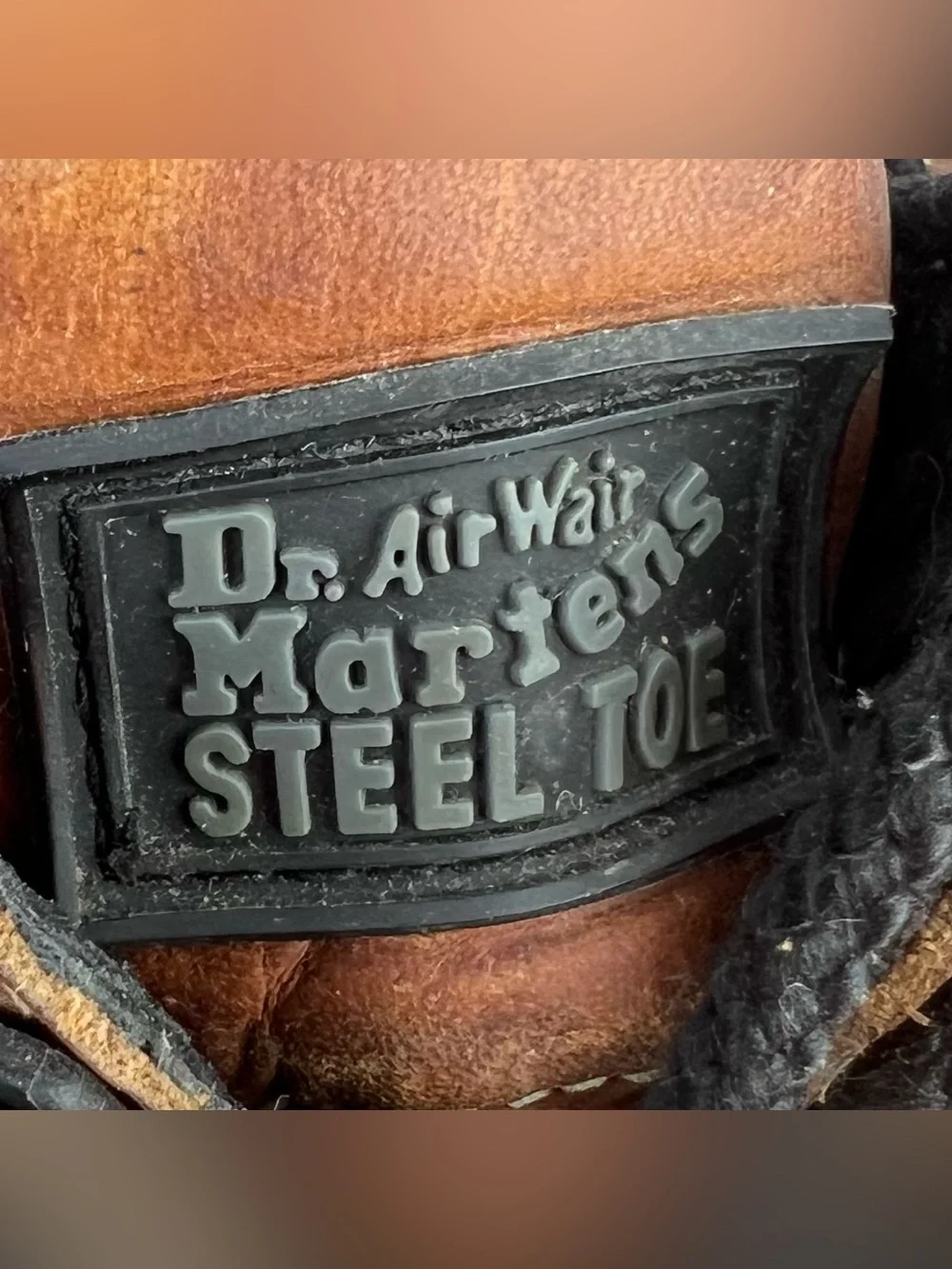 Dr. Martens AirWair Steel Toe Brown Leather Work Boots Men's Sz 7 Women’s Sz 8